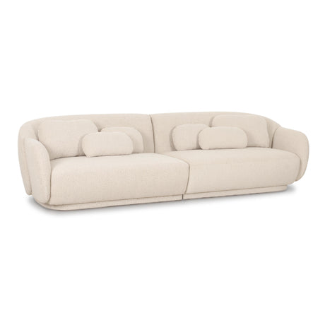 Misty Cream Boucle Modular 4-Seater Sofa by TOV Furniture at Eve Furniture