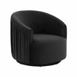 London Pleated Velvet Swivel Chair by TOV Furniture at Eve Furniture
