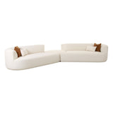 Fickle Cream Boucle 3-Piece Modular Sectional by TOV Furniture at Eve Furniture