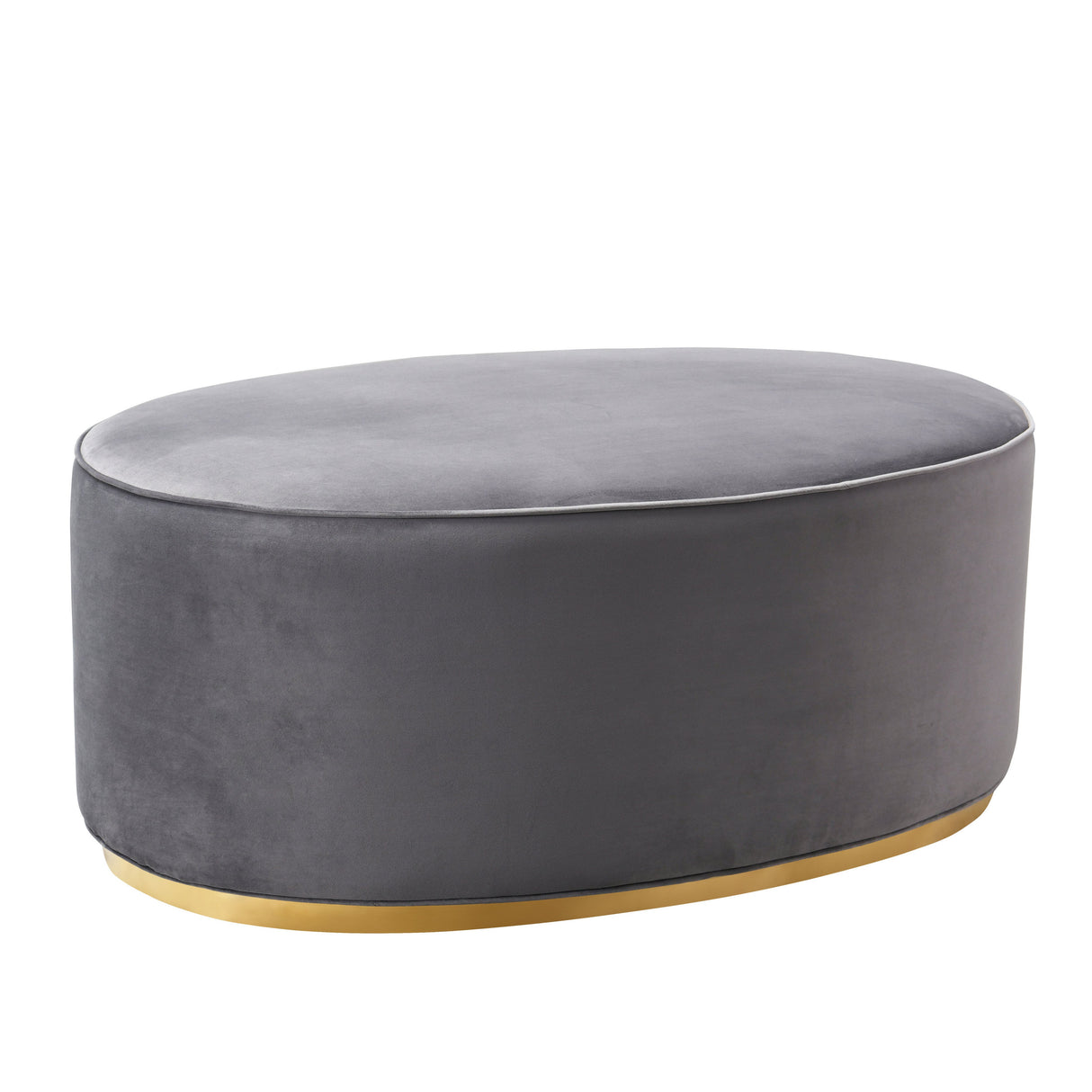 Scarlett Velvet Oval Ottoman by TOV Furniture at Eve Furniture