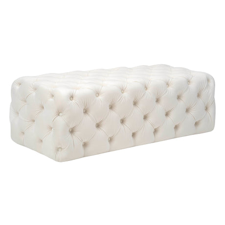 Kaylee Velvet Ottoman by TOV Furniture at Eve Furniture