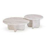 Juju Nesting Indoor/Outdoor Marble Coffee Tables by TOV Furniture at Eve Furniture
