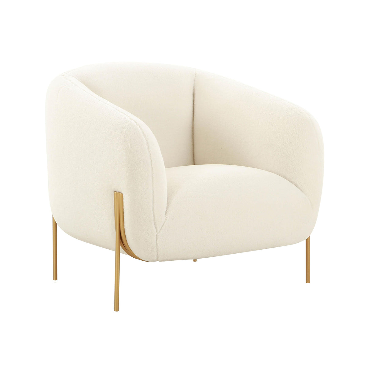 Kandra Cream Shearling Accent Chair by Inspire Me! Home Decor by TOV Furniture at Eve Furniture