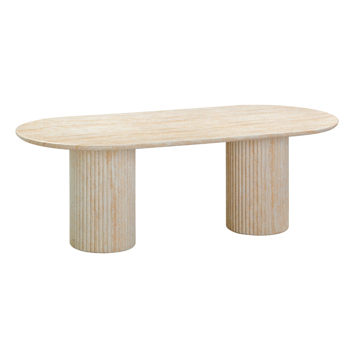 Brut Concrete Patterned Indoor/Outdoor 86" Oval Dining Table by TOV Furniture at Eve Furniture