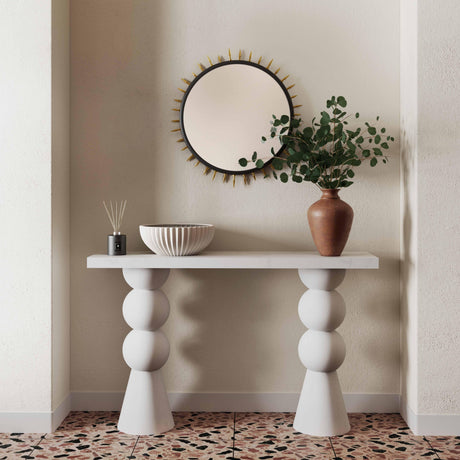 Lupita White Console Table by TOV Furniture at Eve Furniture