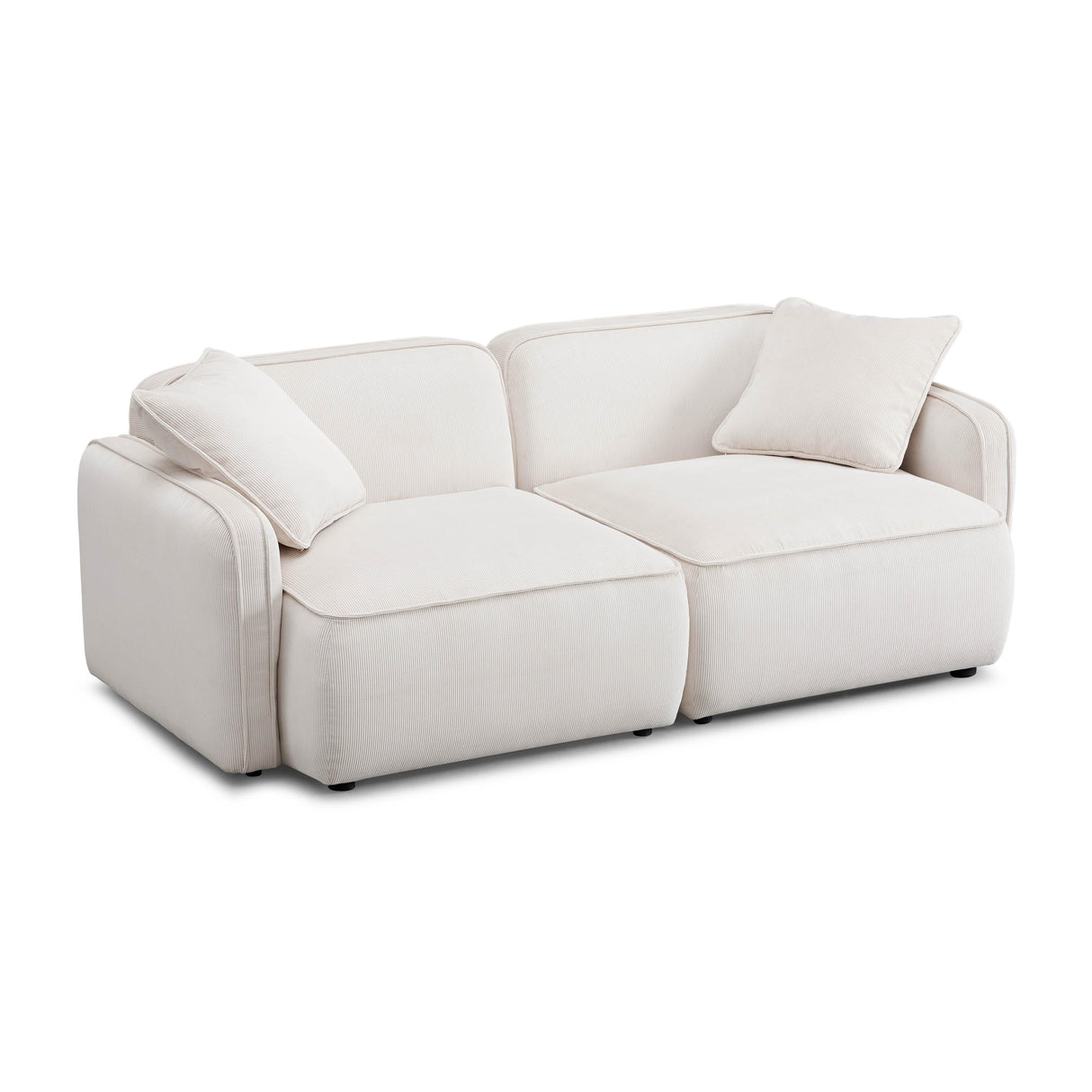 Travie Performance Corduroy Velvet Modular Loveseat by TOV Furniture at Eve Furniture