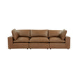 Cali Brown Leather Modular Sofa by TOV Furniture at Eve Furniture
