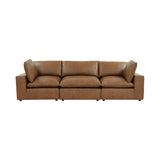 Cali Brown Leather Modular Sofa by TOV Furniture at Eve Furniture