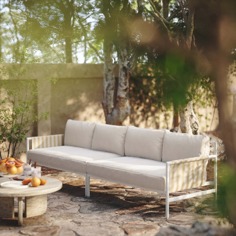 Dunes Cream Outdoor 110" Sofa by TOV Furniture at Eve Furniture
