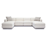 Perry Cream Chenille Modular U-Sectional by TOV Furniture at Eve Furniture