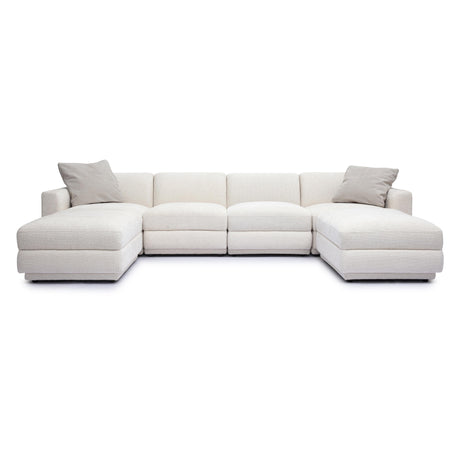 Perry Cream Chenille Modular U-Sectional by TOV Furniture at Eve Furniture