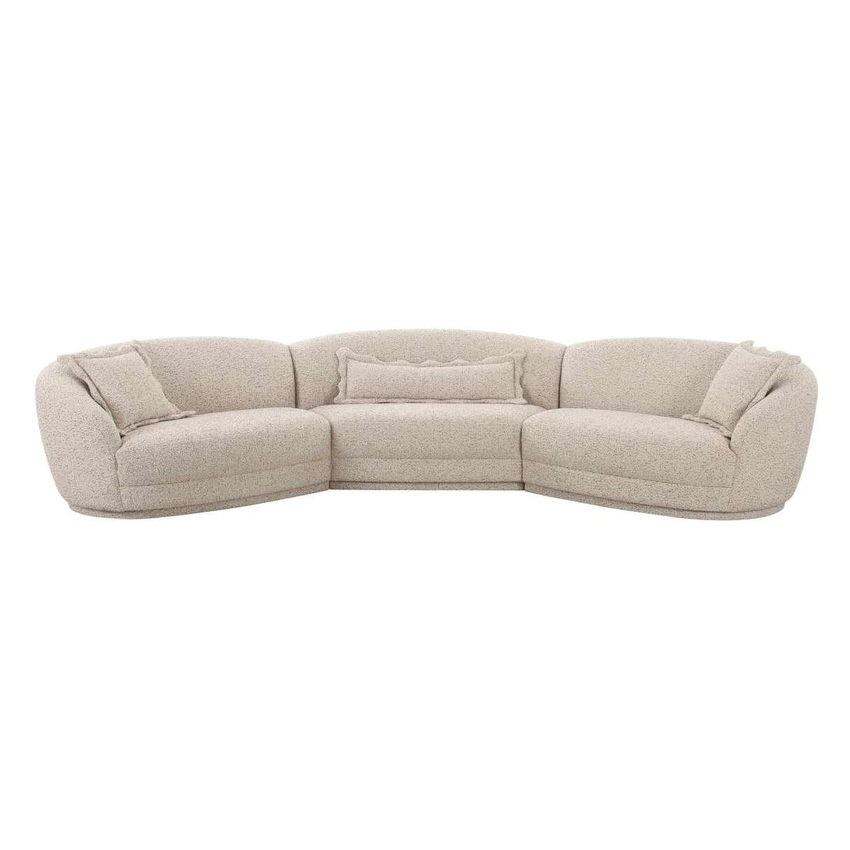 Marion Two-Tone Textured Boucle 6 Person Sectional by TOV Furniture at Eve Furniture