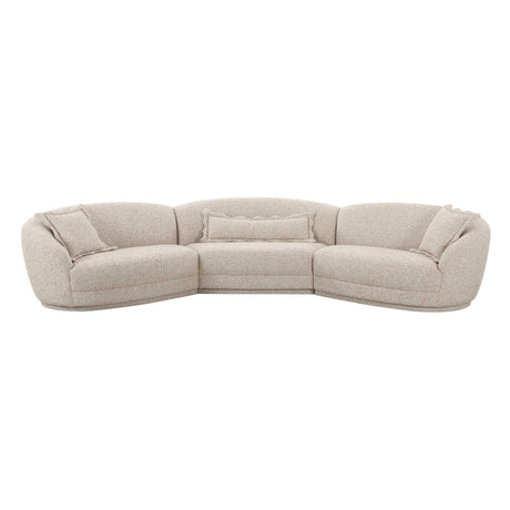 Marion Two-Tone Textured Boucle 6 Person Sectional by TOV Furniture at Eve Furniture