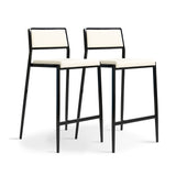 Gale Performance Vegan Leather Stackable Stool - Set of 2 by TOV Furniture at Eve Furniture