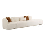 Fickle Cream Boucle 3-Piece Chaise Modular Sofa by TOV Furniture at Eve Furniture