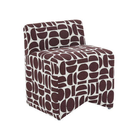 Pippa Geometric Jacquard Weave Stool by TOV Furniture at Eve Furniture