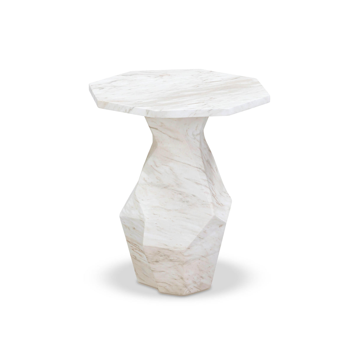 Esme Faux Marble Indoor / Outdoor Round Side Table by TOV Furniture at Eve Furniture