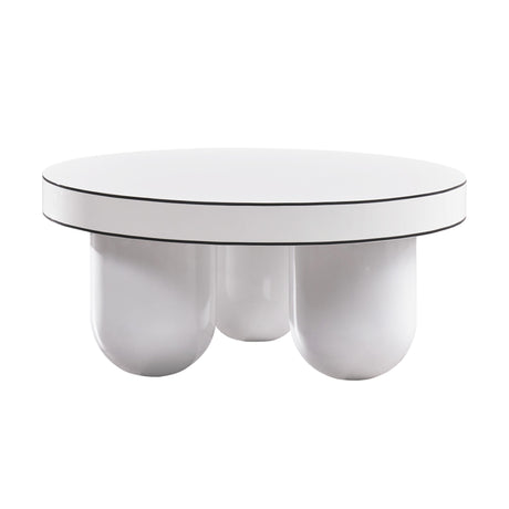 Jasper White Glossy Coffee Table by TOV Furniture at Eve Furniture