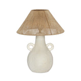 Lalit Natural & White Ceramic Table Lamp by TOV Furniture at Eve Furniture