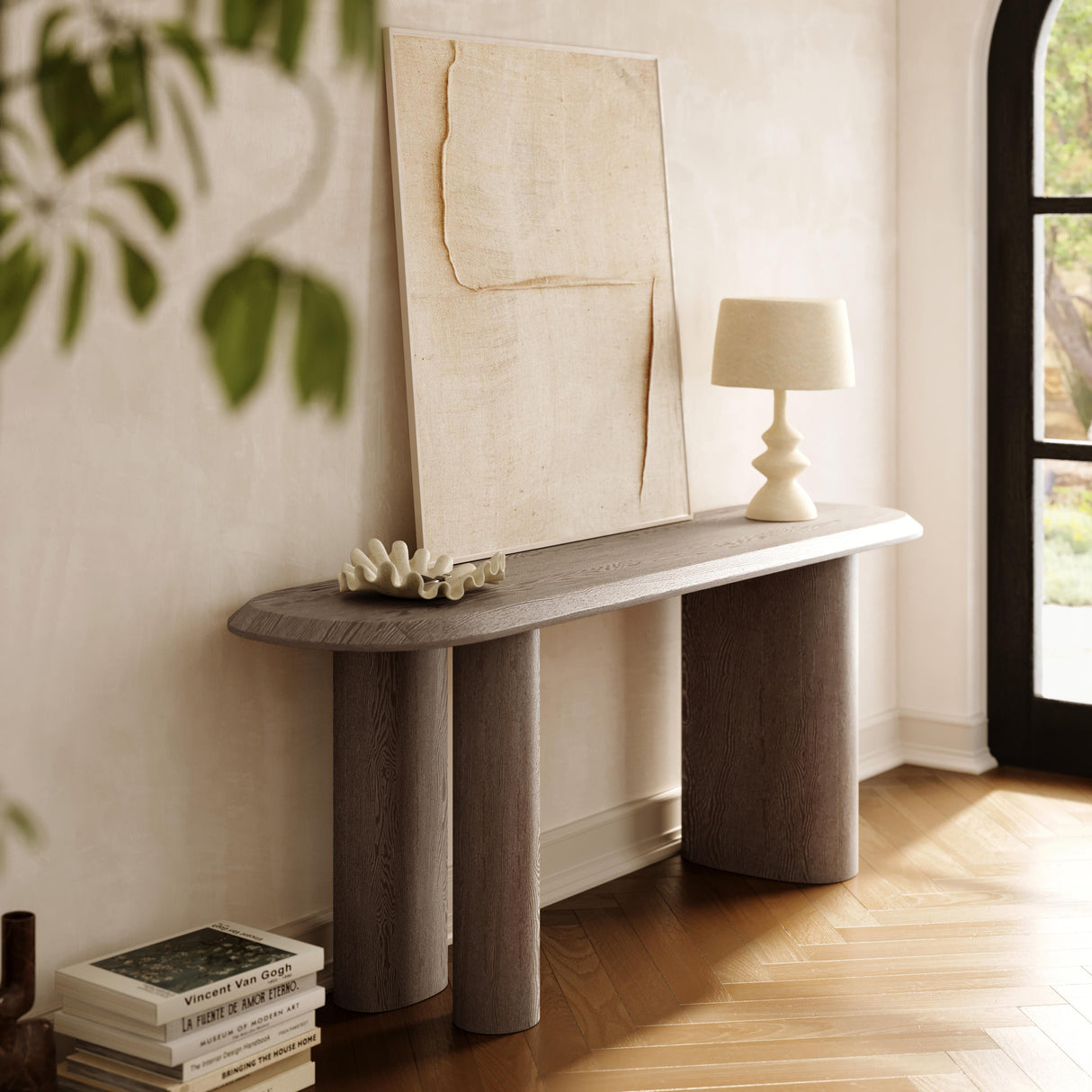 Rhema Washed Ash Console Table by TOV Furniture at Eve Furniture