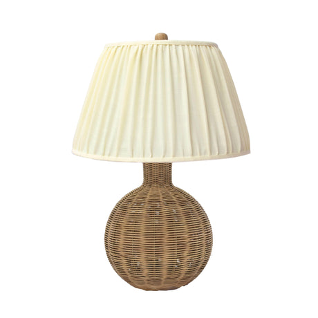 Pallora Cream & Natural Rattan Table Lamp by TOV Furniture at Eve Furniture