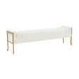 Ines Textured Velvet Bench by TOV Furniture at Eve Furniture