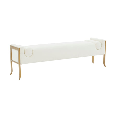 Ines Textured Velvet Bench by TOV Furniture at Eve Furniture