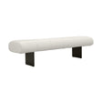 Karol Cream Performance Vegan Leather Bench by TOV Furniture at Eve Furniture