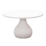 Tulum Ivory Concrete Indoor / Outdoor Round Coffee Table by TOV Furniture at Eve Furniture