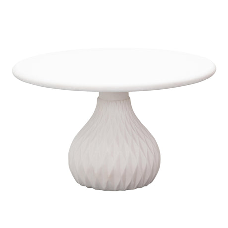 Tulum Ivory Concrete Indoor / Outdoor Round Coffee Table by TOV Furniture at Eve Furniture