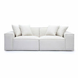 Mindy Chenille Basketweave Modular Loveseat by TOV Furniture at Eve Furniture