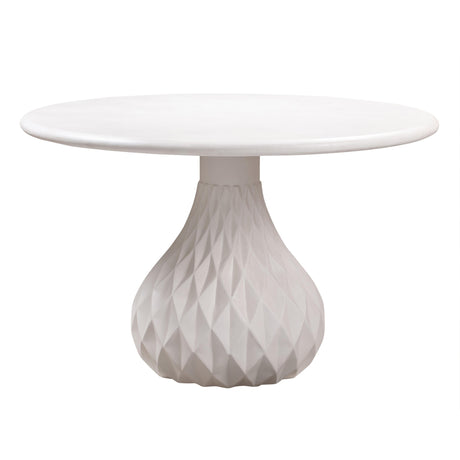 Tulum Ivory Concrete Indoor / Outdoor 47" Round Dining Table by TOV Furniture at Eve Furniture