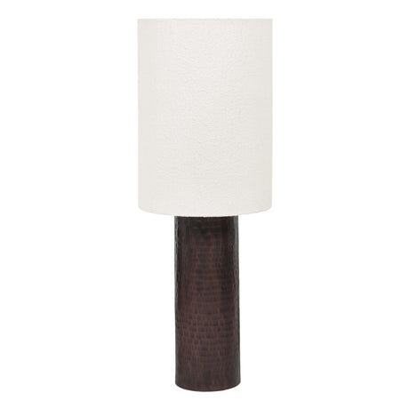 Grava Boucle & Hammered Bronze Metal Floor Lamp by TOV Furniture at Eve Furniture