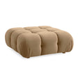 Calliope Cafe Au Lait Performance Velvet Modular Ottoman by TOV Furniture at Eve Furniture