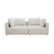Hangover Cream Boucle Loveseat by TOV Furniture at Eve Furniture