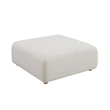 Hangover Cream Boucle Ottoman by TOV Furniture at Eve Furniture