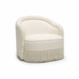 Pamela Cream Boucle Tassel Lounge Chair by TOV Furniture at Eve Furniture