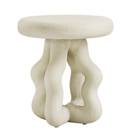 Maddie Cream Textured Side Table by TOV Furniture at Eve Furniture