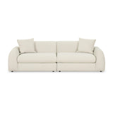 Kourtney Cream Faux Mohair 100" Sofa by TOV Furniture at Eve Furniture
