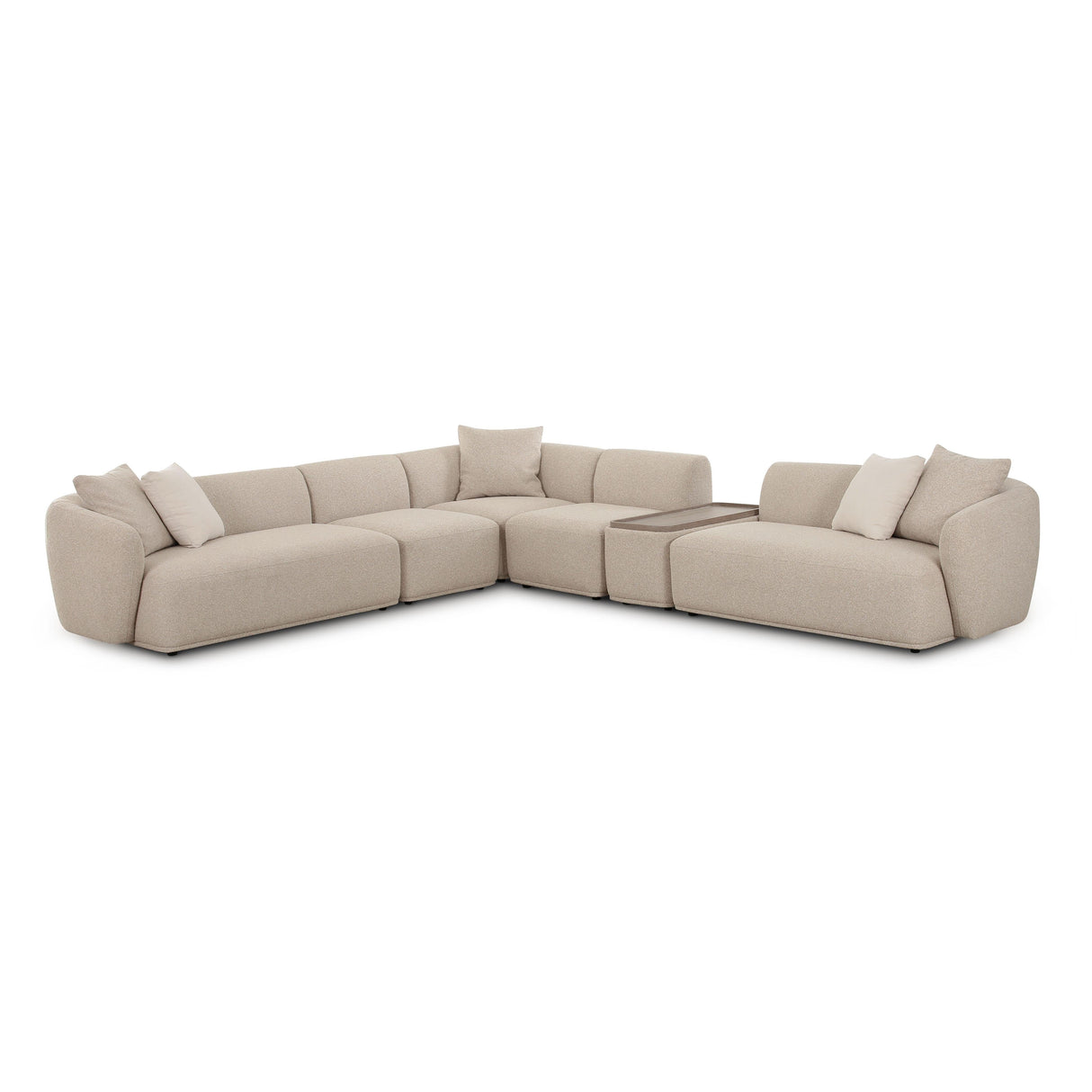 Sylvie Cream Boucle 6-Piece Large Sectional by TOV Furniture at Eve Furniture