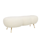 Welsh Faux Shearling Bench by TOV Furniture at Eve Furniture