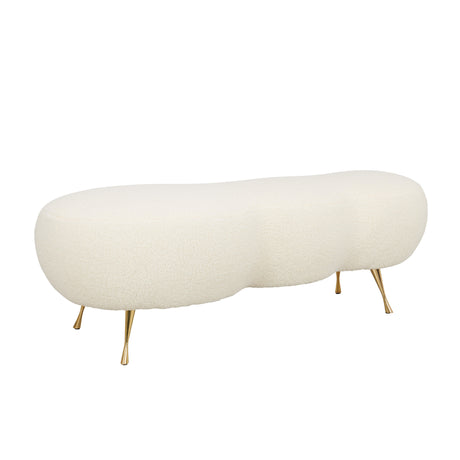 Welsh Faux Shearling Bench by TOV Furniture at Eve Furniture