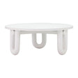 Tildy White Concrete Indoor / Outdoor Round Coffee Table by TOV Furniture at Eve Furniture