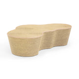 Slab Natural Seagrass Coffee Table by TOV Furniture at Eve Furniture