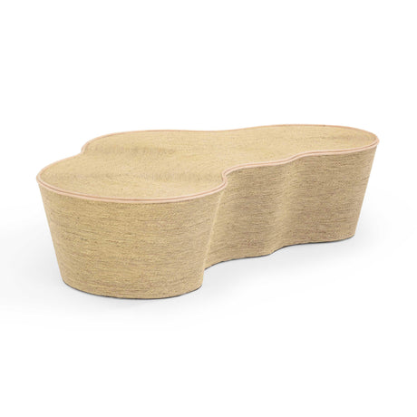 Slab Natural Seagrass Coffee Table by TOV Furniture at Eve Furniture
