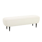 Denise Cream Boucle Bench by TOV Furniture at Eve Furniture