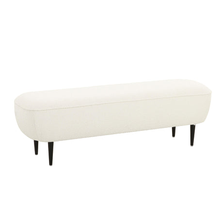 Denise Cream Boucle Bench by TOV Furniture at Eve Furniture
