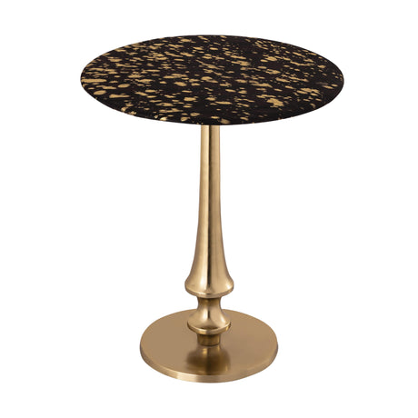 Gold Goathide Side Table by TOV Furniture at Eve Furniture