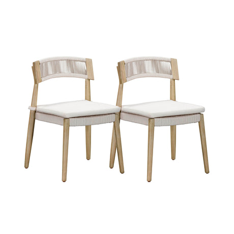 Gata Cream Outdoor Dining Chair - Set of 2 by TOV Furniture at Eve Furniture