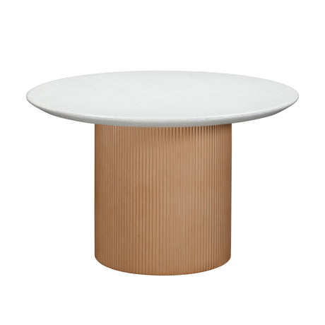 Rose Faux Terrazzo and Terracotta Concrete Indoor / Outdoor 47" Round Dining Table by TOV Furniture at Eve Furniture